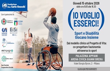 Il 15/10 il convegno “Io voglio esserci”